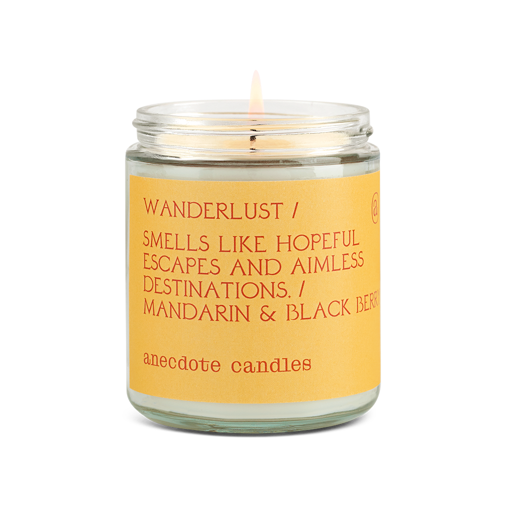 Wanderlust in - candle photo
