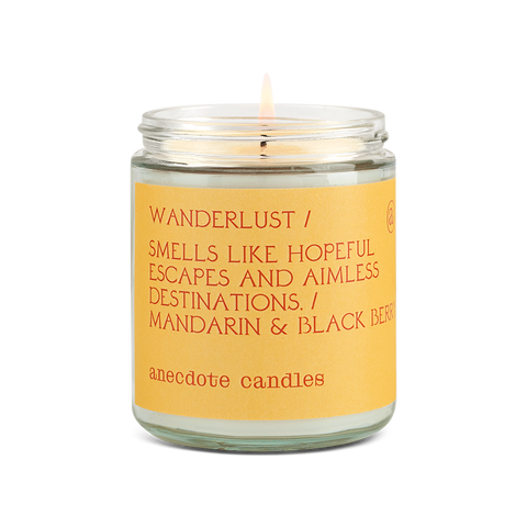 Wanderlust in - candle photo