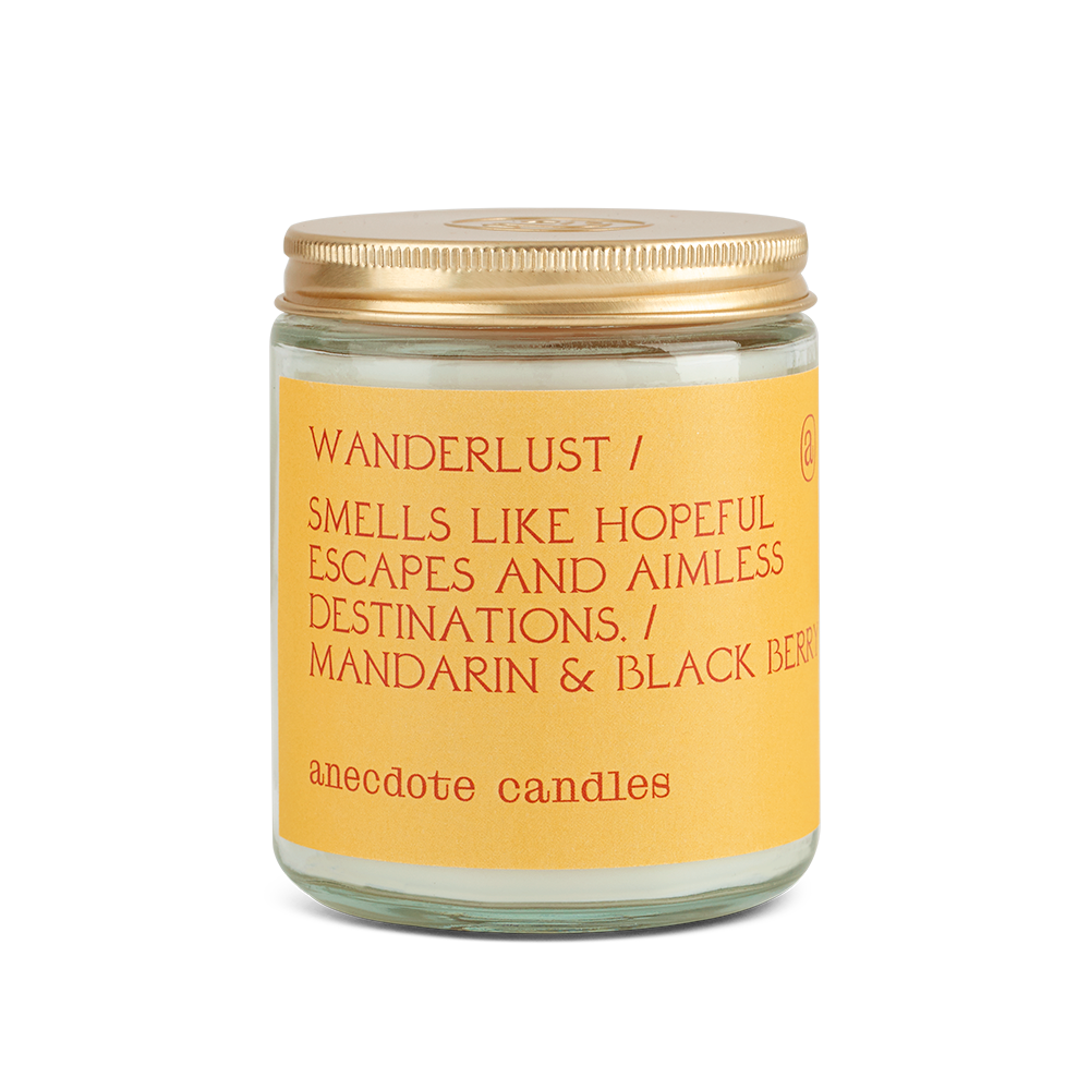 Wanderlust in - candle photo