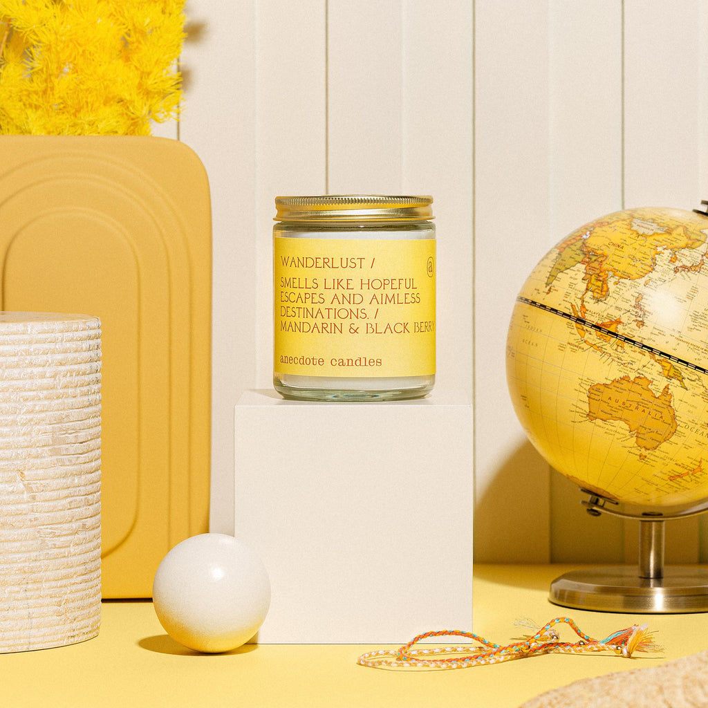 Wanderlust in - candle photo