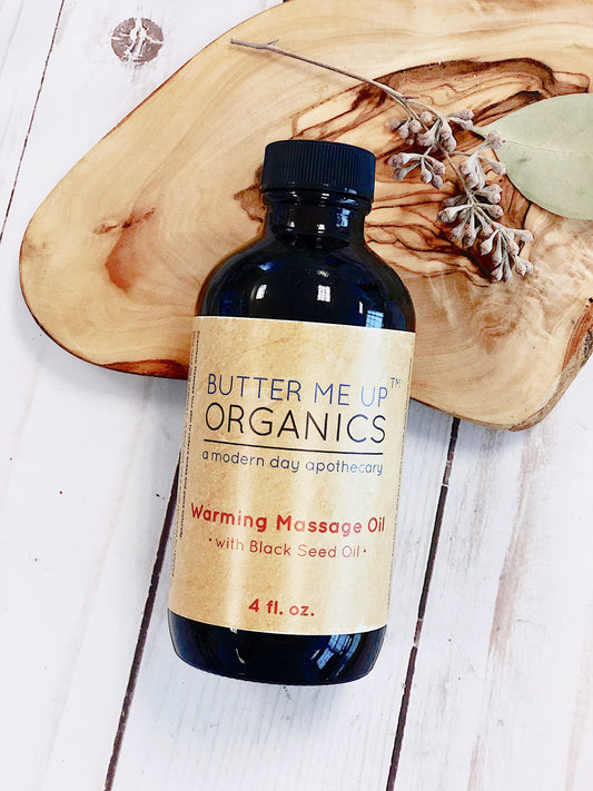 Organic Warming Massage Oil / Muscle Ache Reliever in - Body photo