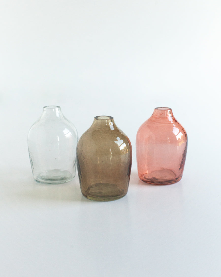 Haley Handblown Hammered Bud Vase in - Vase photo