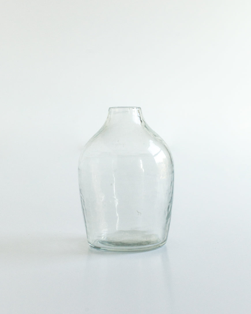 Haley Handblown Hammered Bud Vase in Clear - Vase photo