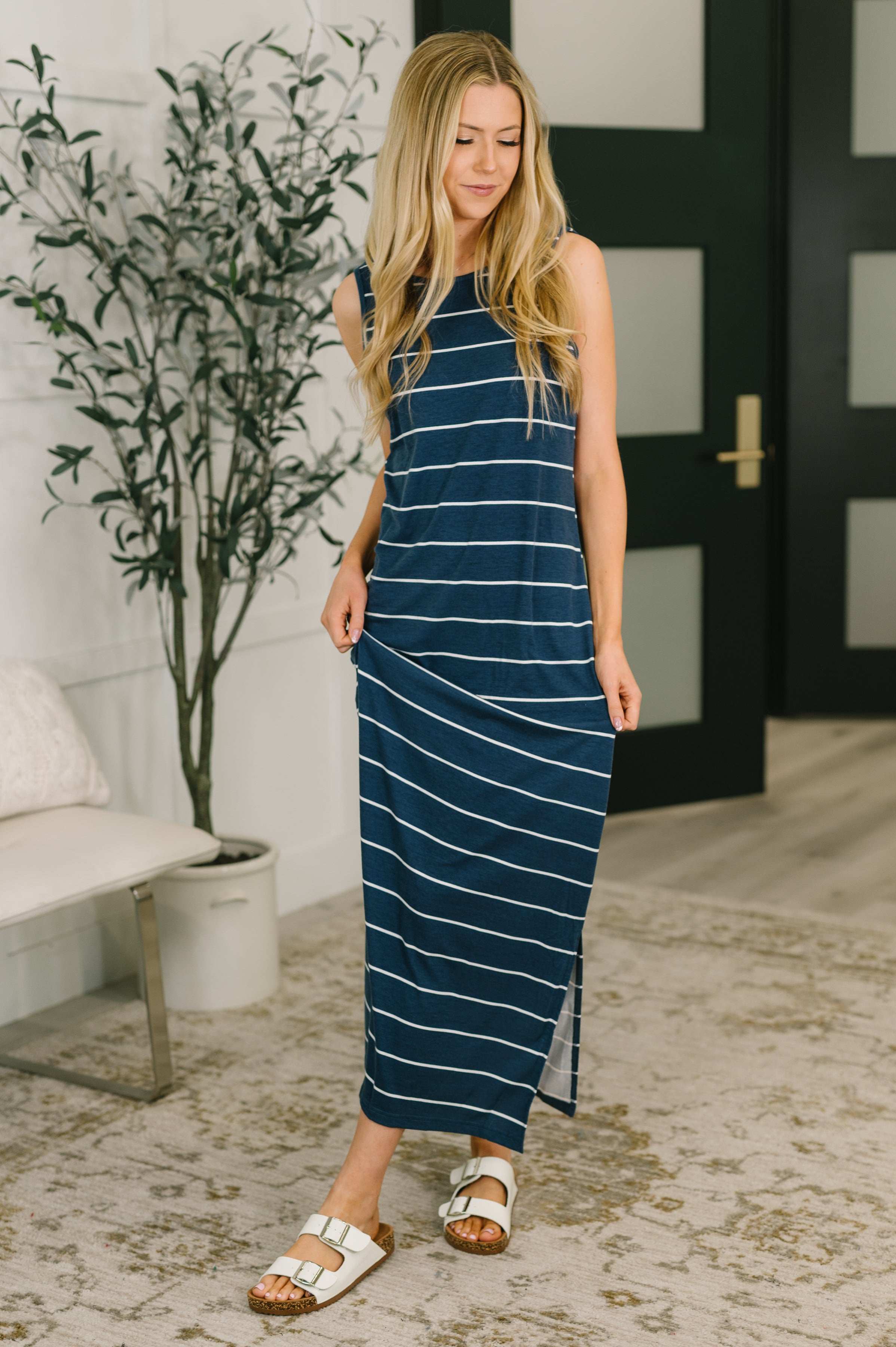 What a View Striped Sleeveless Maxi in - Womens photo