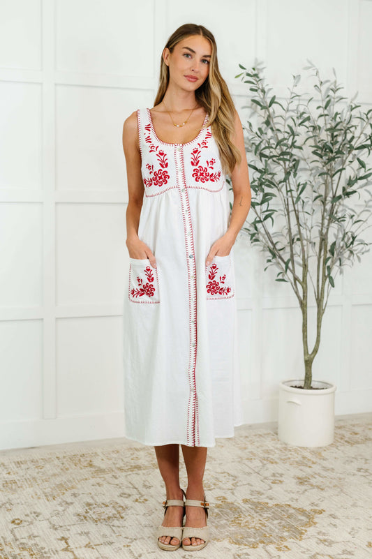 Whispering Petals Scoop Neck Dress in - Womens photo