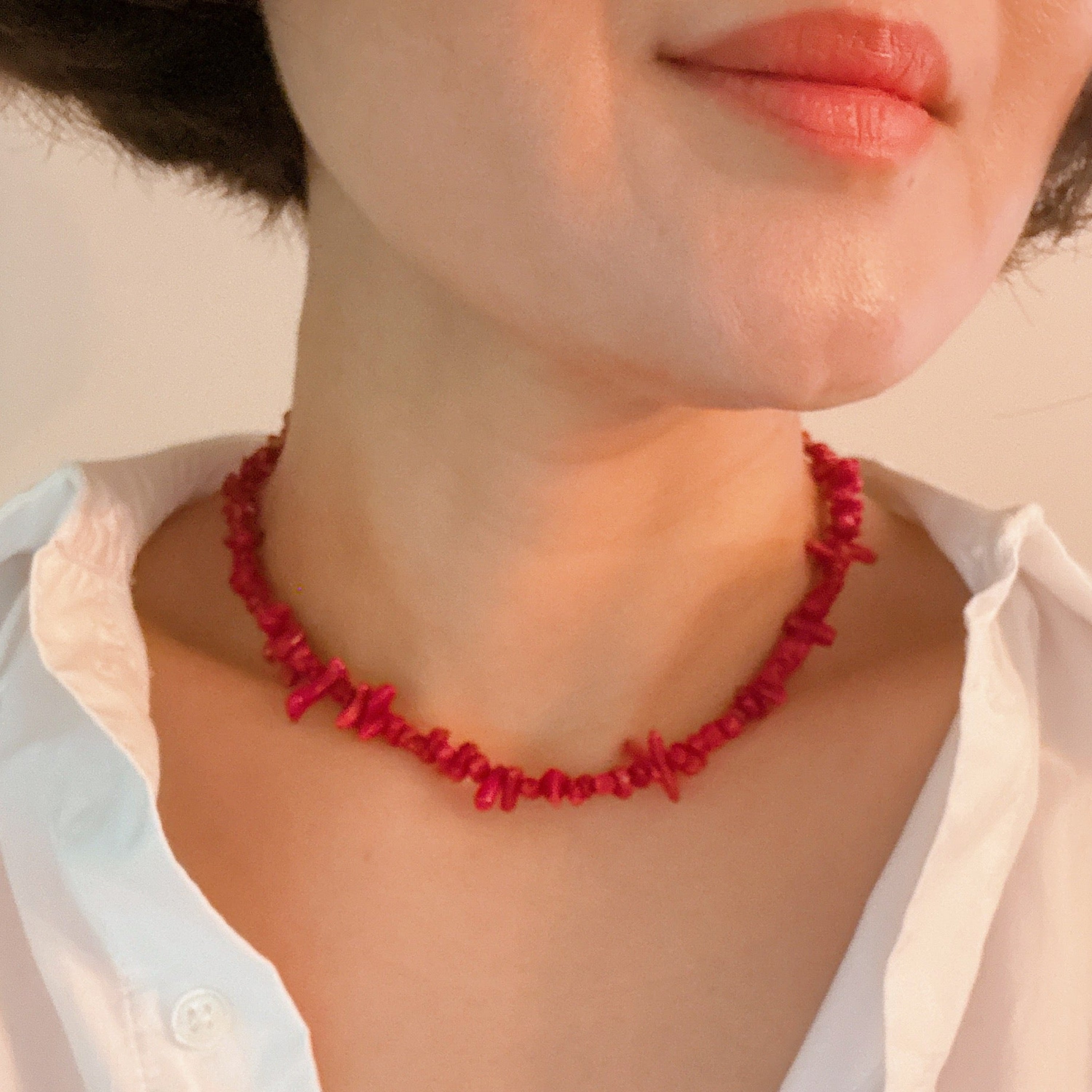 White Sands Coral Reef Necklace – Gold-Plated Coastal Style in - Jewelry photo