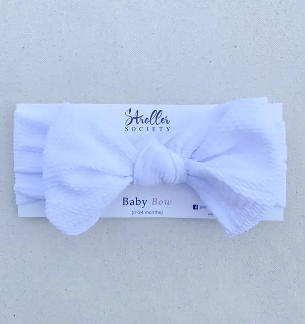 Baby Bows - Baby Hair Accessories in White - Accessories photo