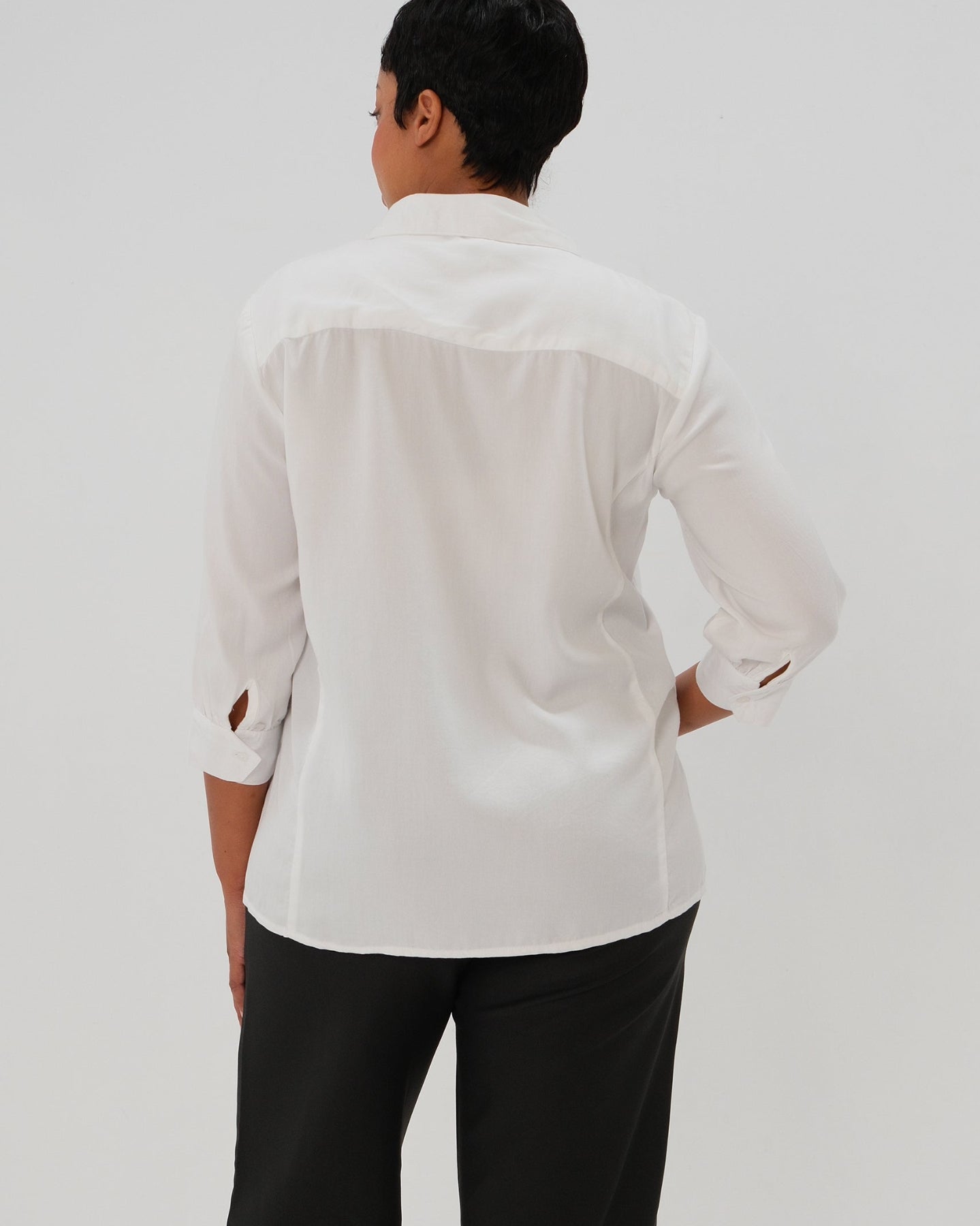 No-Gap Maternity Nursing Button Down Shirt in TENCEL (Regular & Petite) in - Women's Maternity Blouse photo