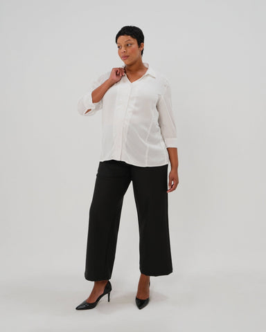 No-Gap Maternity Nursing Button Down Shirt in TENCEL (Regular & Petite) in - Women's Maternity Blouse photo