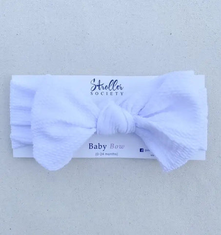Baby Bows - Baby Hair Accessories in White - Accessories photo