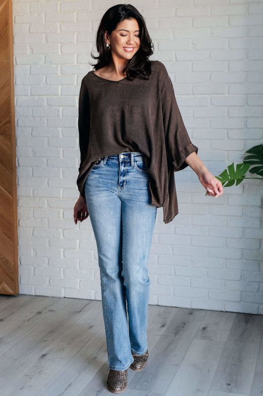 Wishy Washy Mineral Washed Oversized Top in - Tops photo