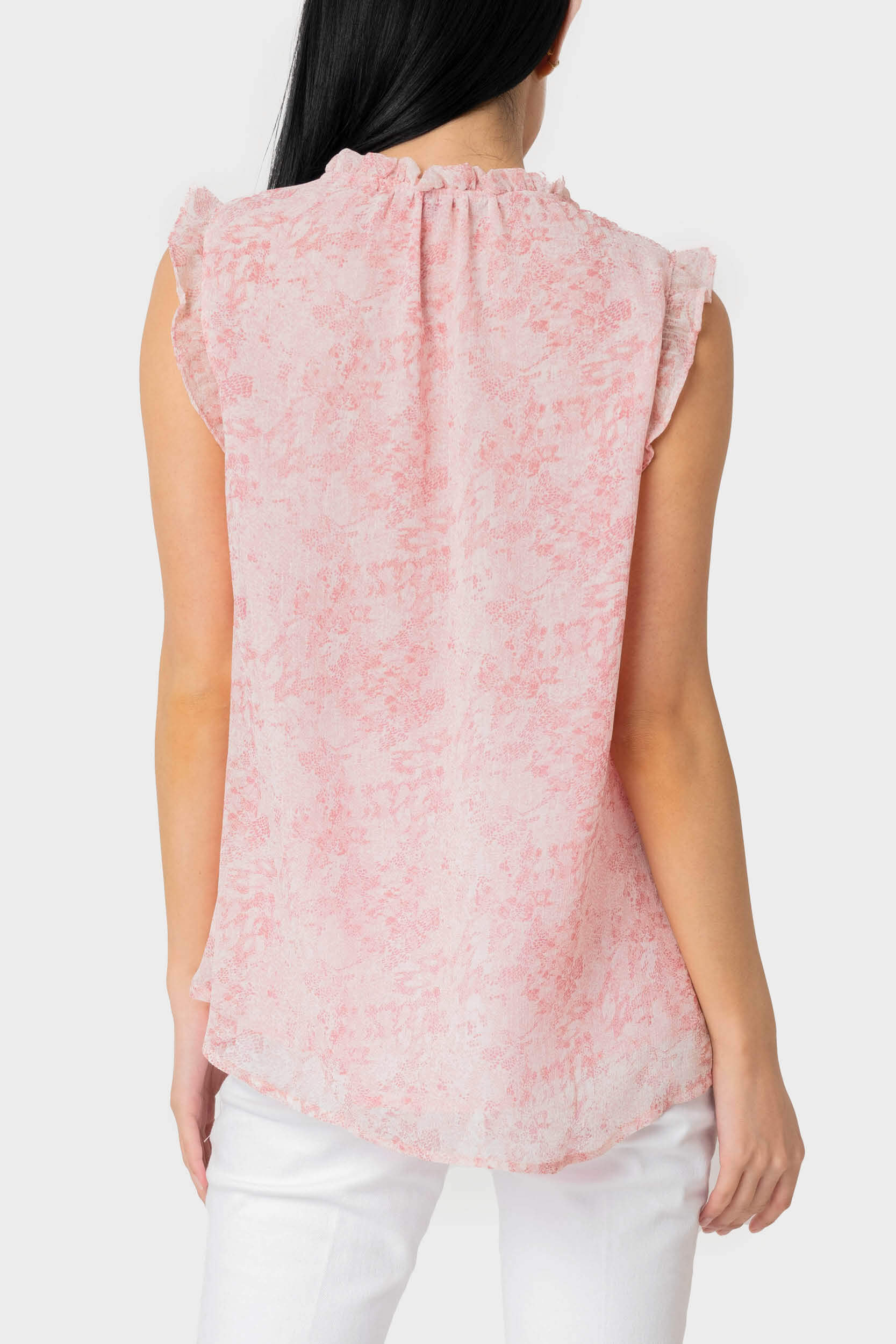 Ruffle Trimmed V-Neck Blouse in - 15, WOVEN TOPS, 152, SALE photo