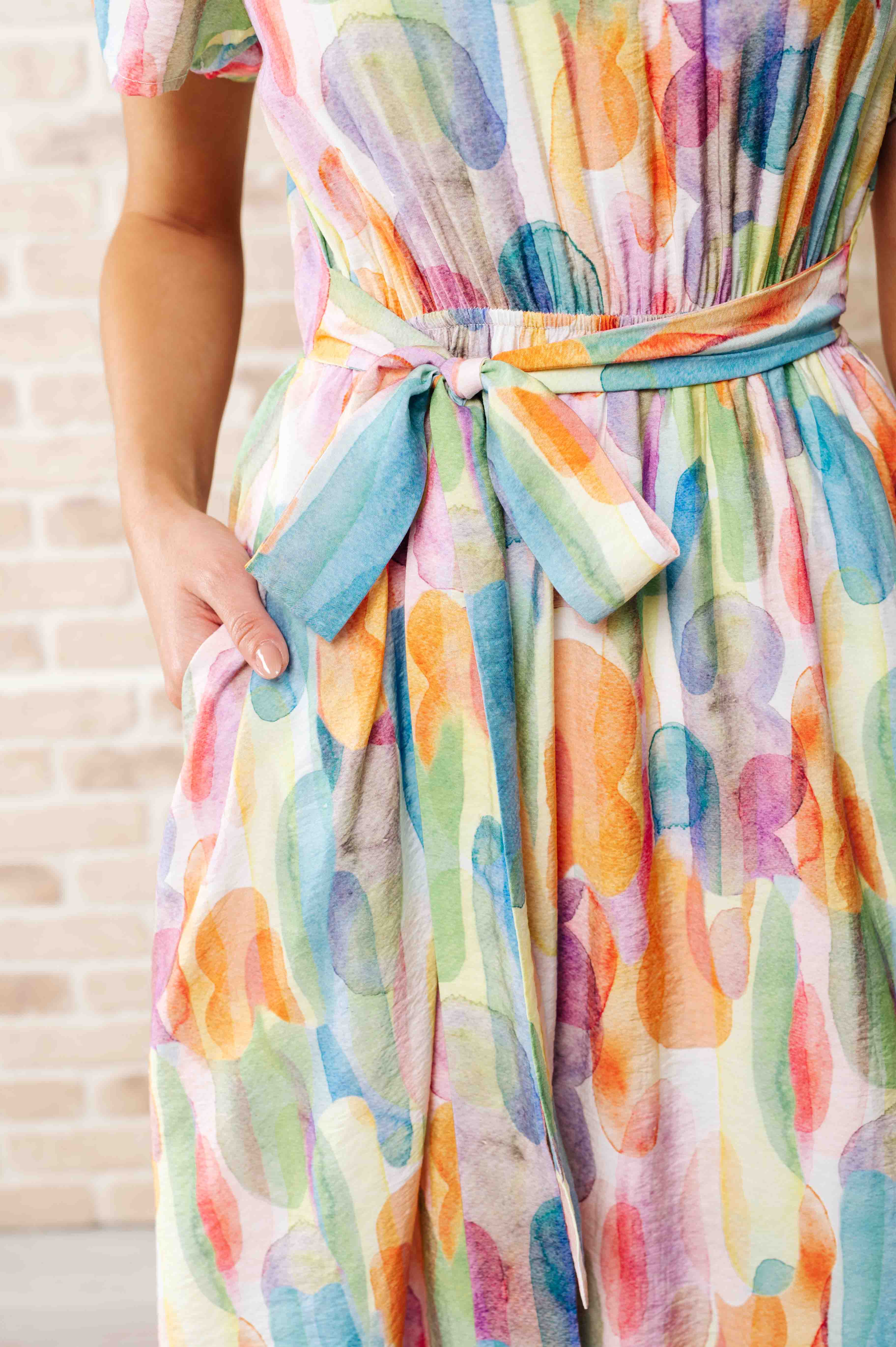 Young, Wild & Free Round Neck Dress in - Dresses photo