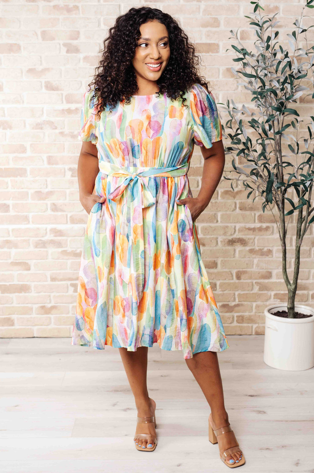 Young, Wild & Free Round Neck Dress in - Dresses photo