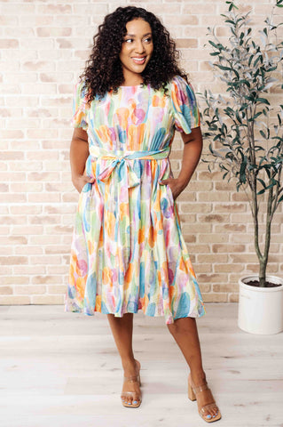 Young, Wild & Free Round Neck Dress in - Dresses photo