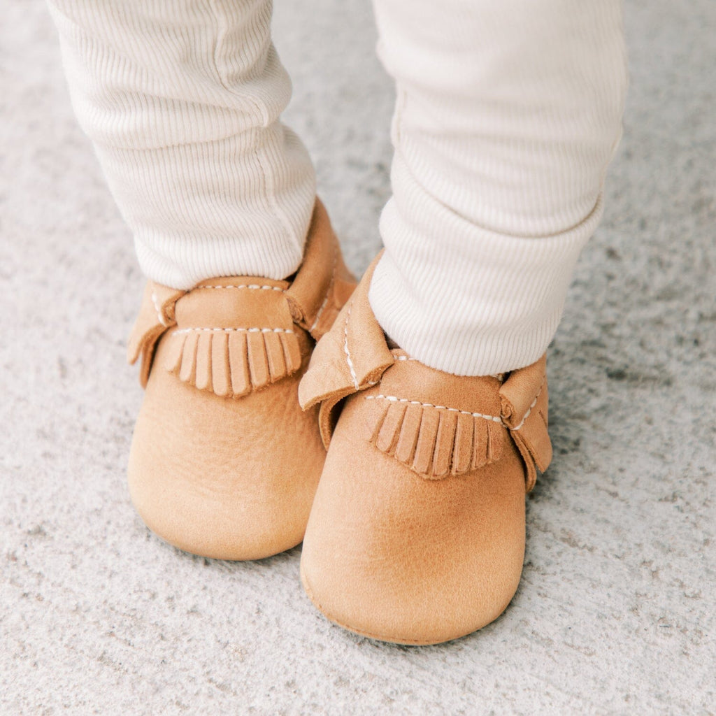 Freshly Picked Zion Moccasin Baby Shoe in - Moccasin photo