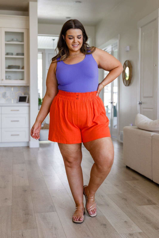 A Little Lazy High Rise Linen Shorts in - Shorts photo