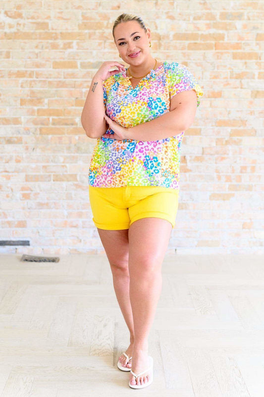 A Little Wild V-Neck Top in Multi in - Tops photo