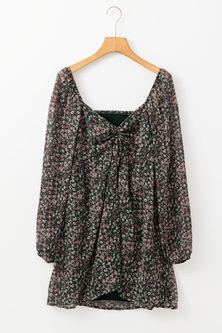 Armani Shirred Back Mini Dress in - Floral Dresses photo