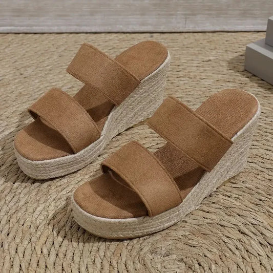Open Toe Platform Wedge Sandals in - photo