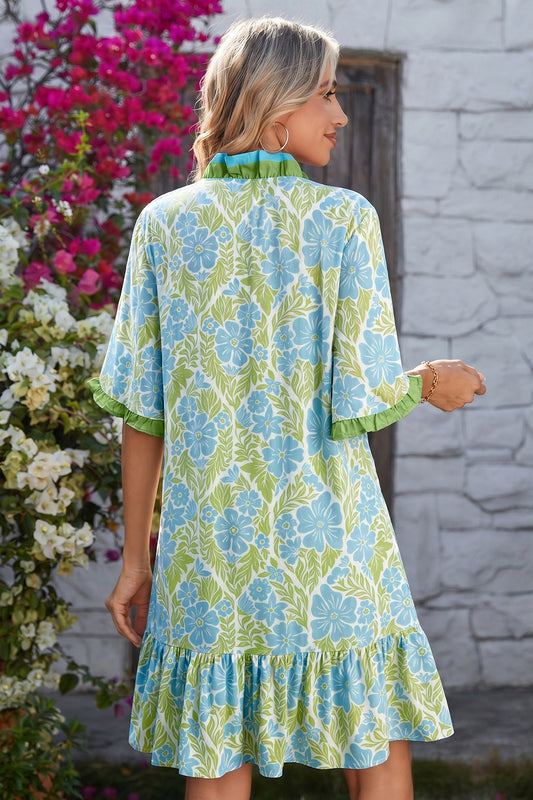 Maren Trim Front Loose Dress in - Floral Dresses photo