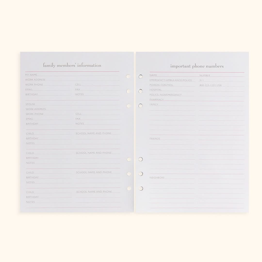 A5 Inserts for Weekly Planner Personal Portfolio 2026 in - retail photo