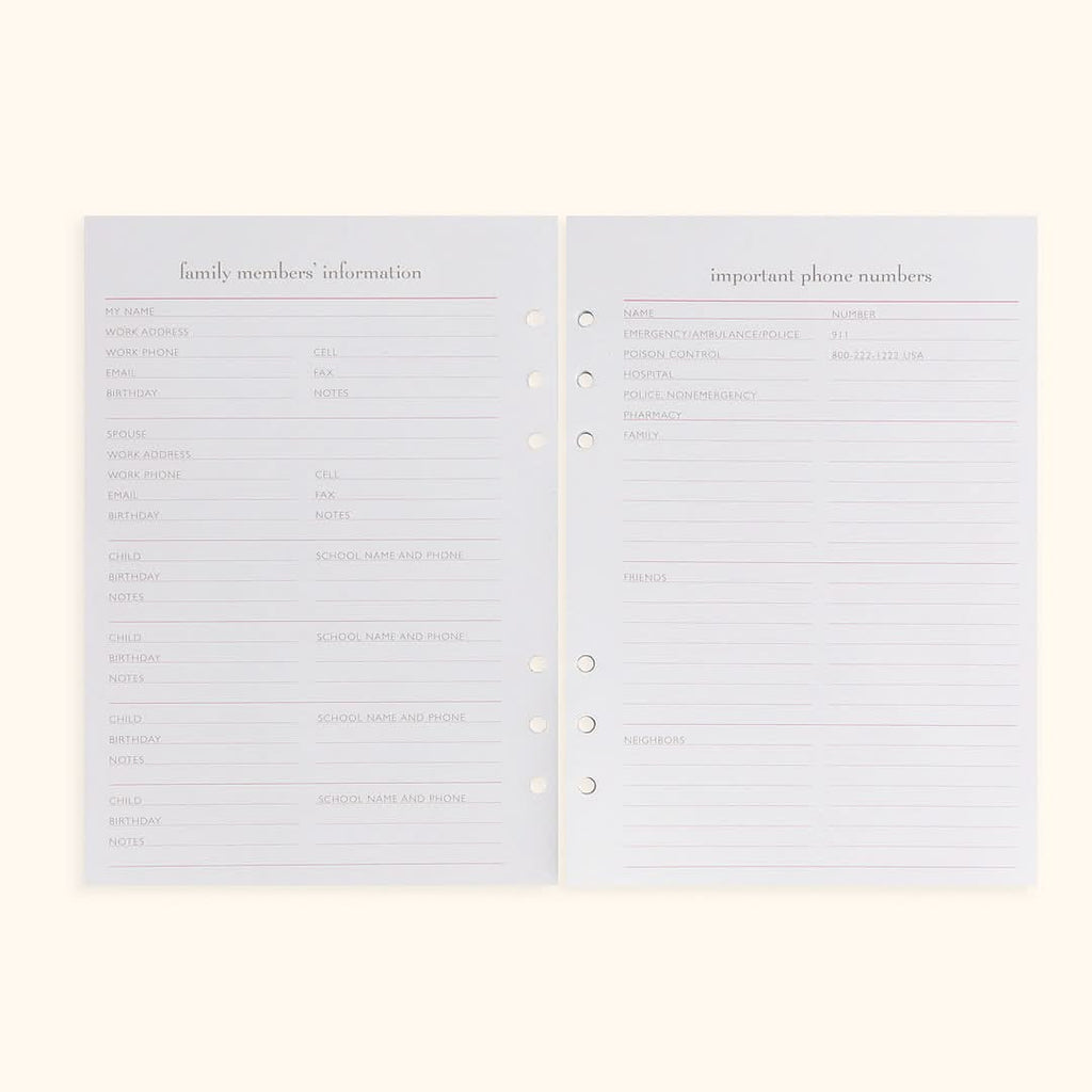 A5 Inserts for Weekly Planner Personal Portfolio 2026 in - retail photo