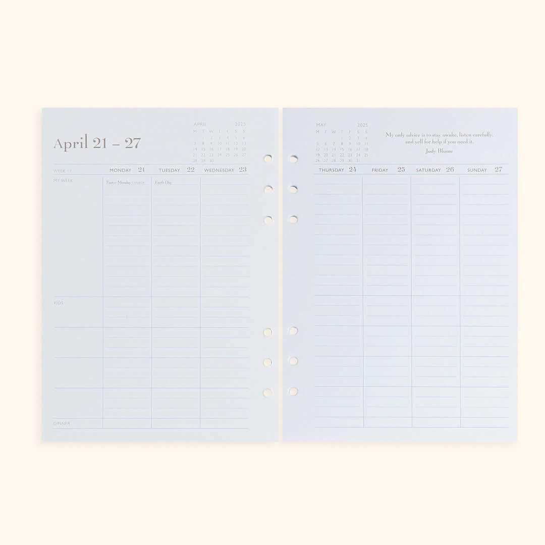 A5 Inserts for Weekly Planner Personal Portfolio 2026 in - retail photo