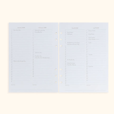 A5 Inserts for Weekly Planner Personal Portfolio 2026 in - retail photo
