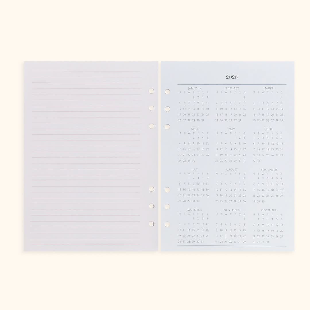 A5 Inserts for Weekly Planner Personal Portfolio 2026 in - retail photo