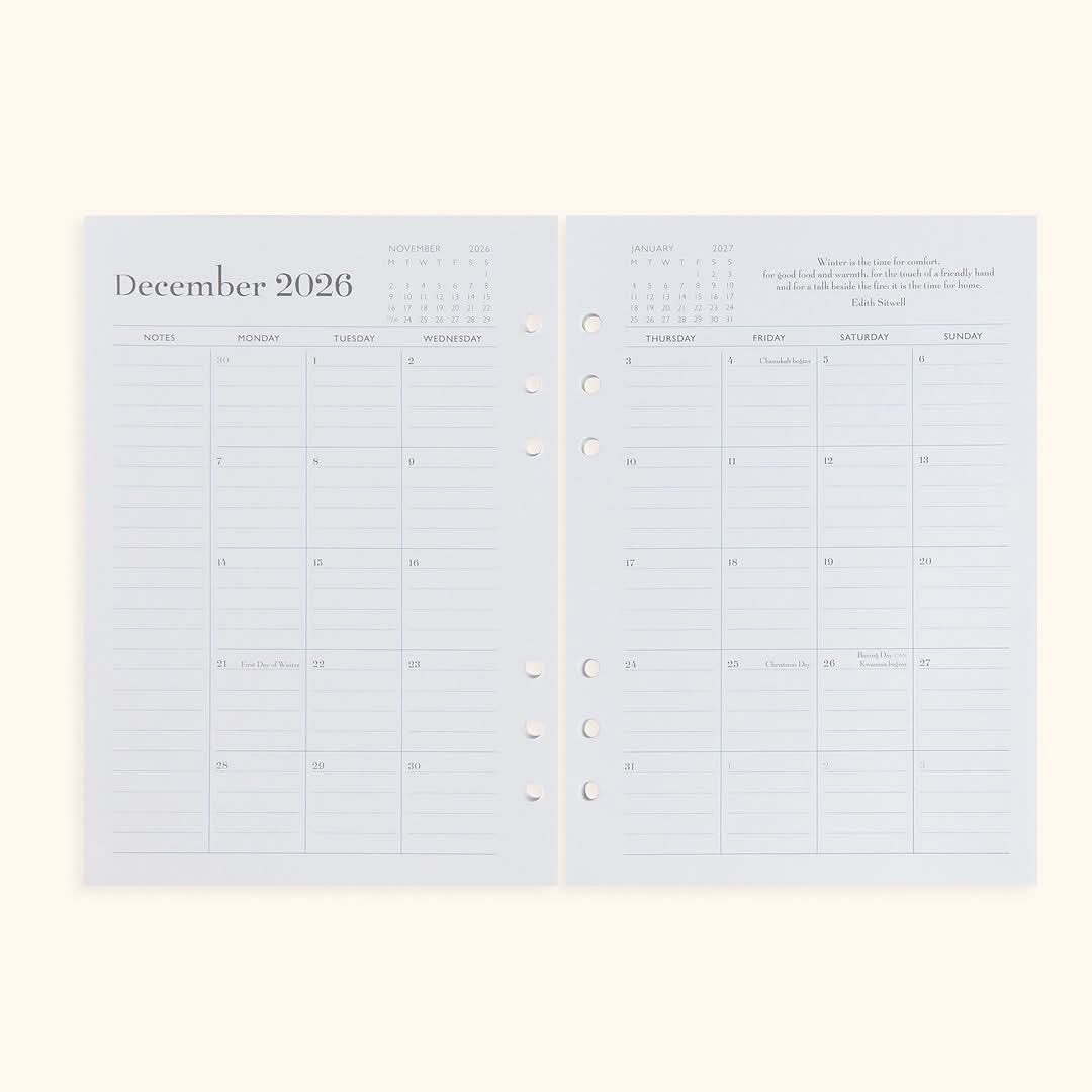A5 Inserts for Weekly Planner Personal Portfolio 2026 in - retail photo