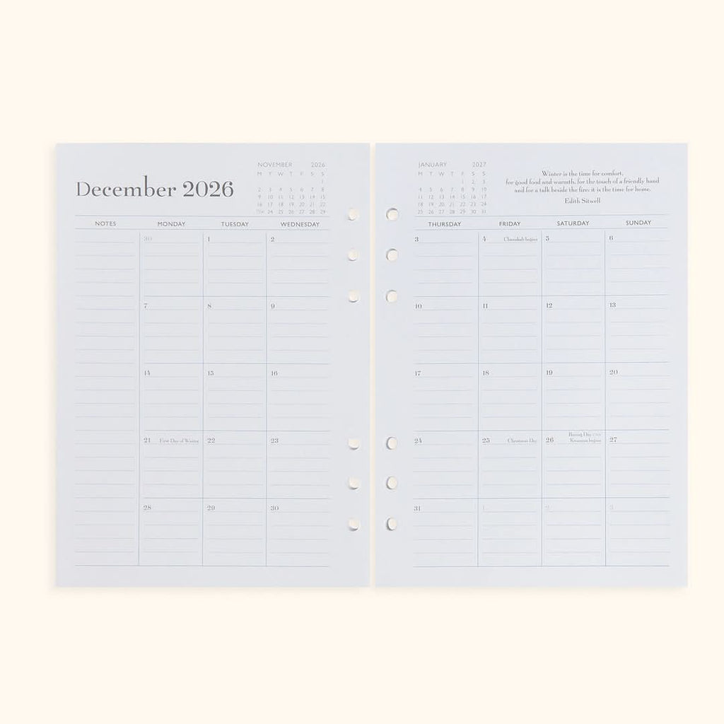 A5 Inserts for Weekly Planner Personal Portfolio 2026 in - retail photo