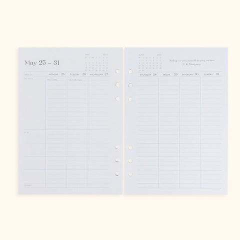 A5 Inserts for Weekly Planner Personal Portfolio 2026 in - retail photo