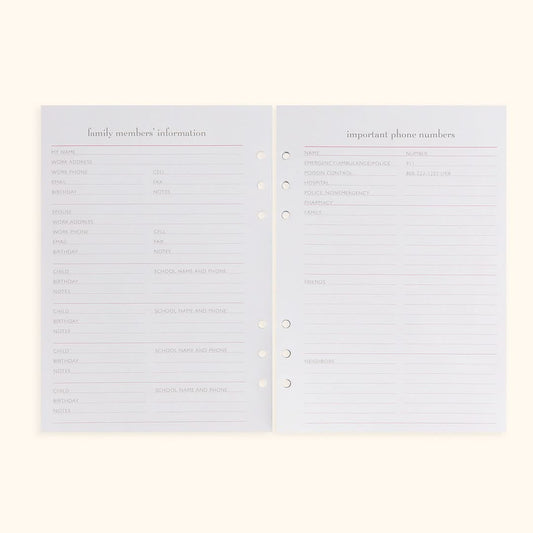 A5 Inserts for Weekly Planner Personal Portfolio 2026 in - retail photo
