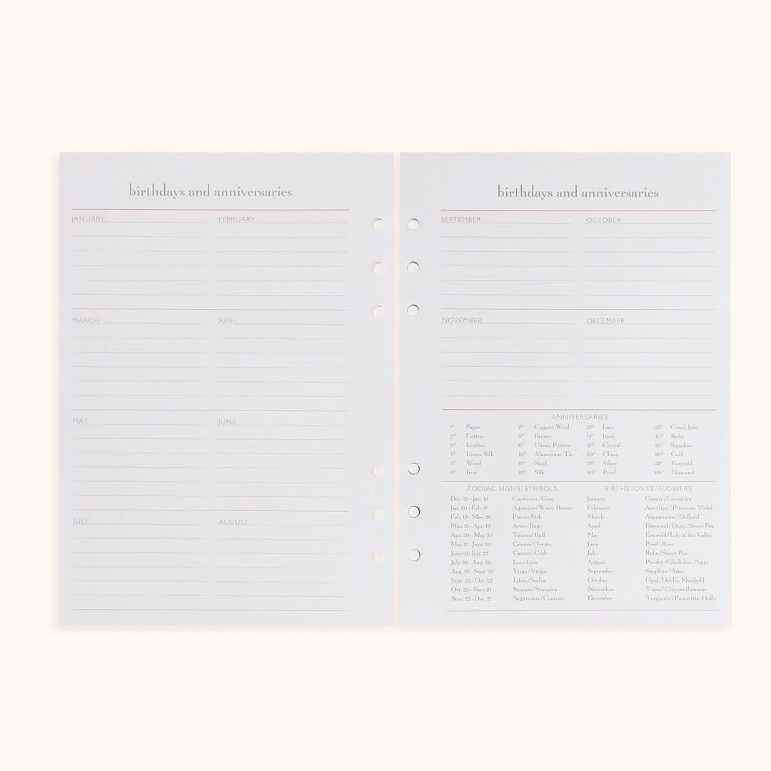 A5 Inserts for Weekly Planner Personal Portfolio 2026 in - retail photo