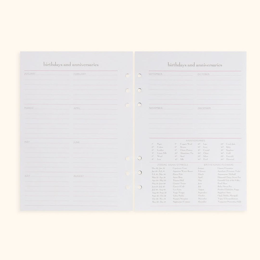 A5 Inserts for Weekly Planner Personal Portfolio 2026 in - retail photo