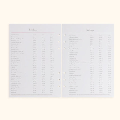 A5 Inserts for Weekly Planner Personal Portfolio 2026 in - retail photo