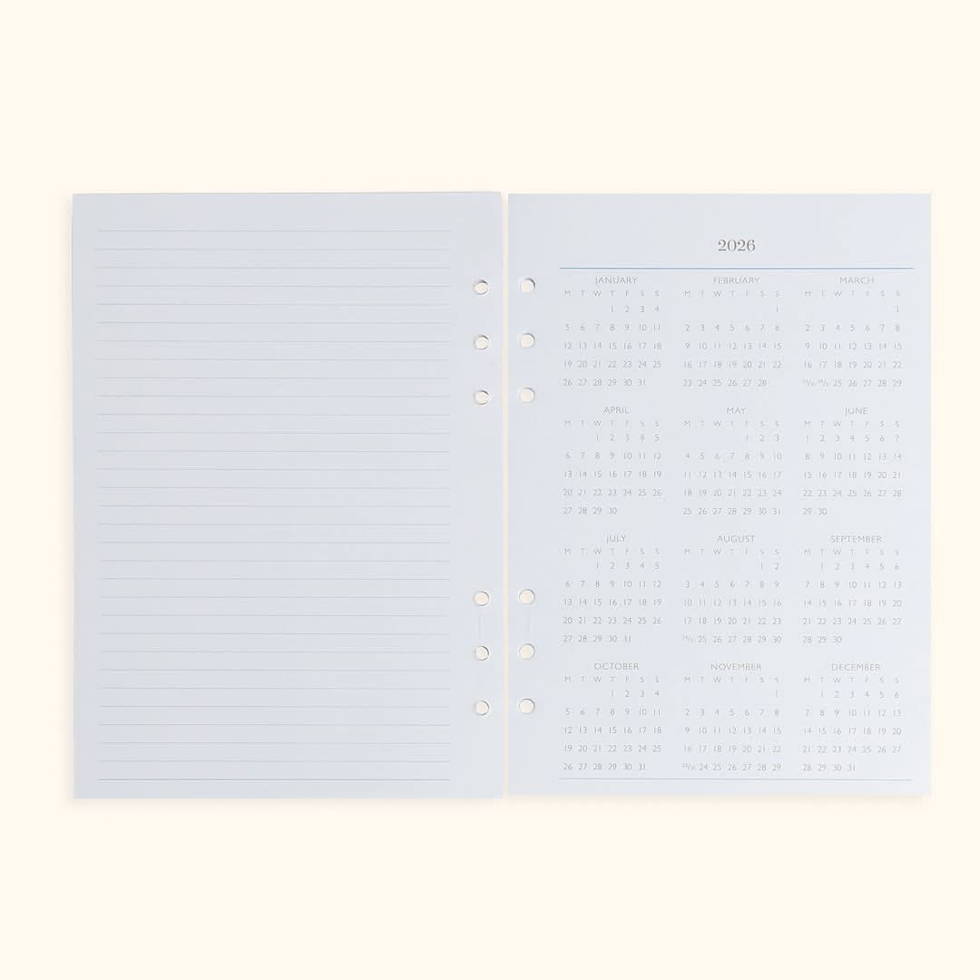 A5 Inserts for Weekly Planner Personal Portfolio 2026 in - retail photo