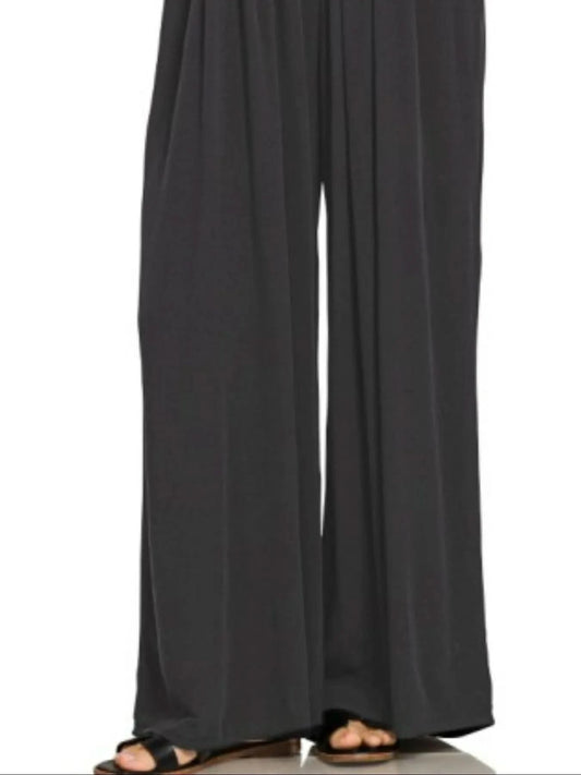 Zenana Woven Rayon Crepe Wide Leg Overalls in - photo
