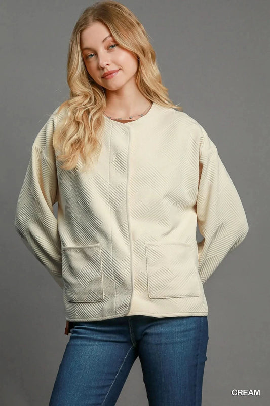 Umgee Textured Jacquard Jacket in - photo
