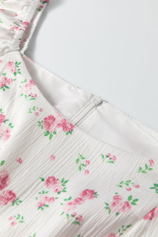 Lottie Detail Flared Mini Dress in - Floral Dresses photo