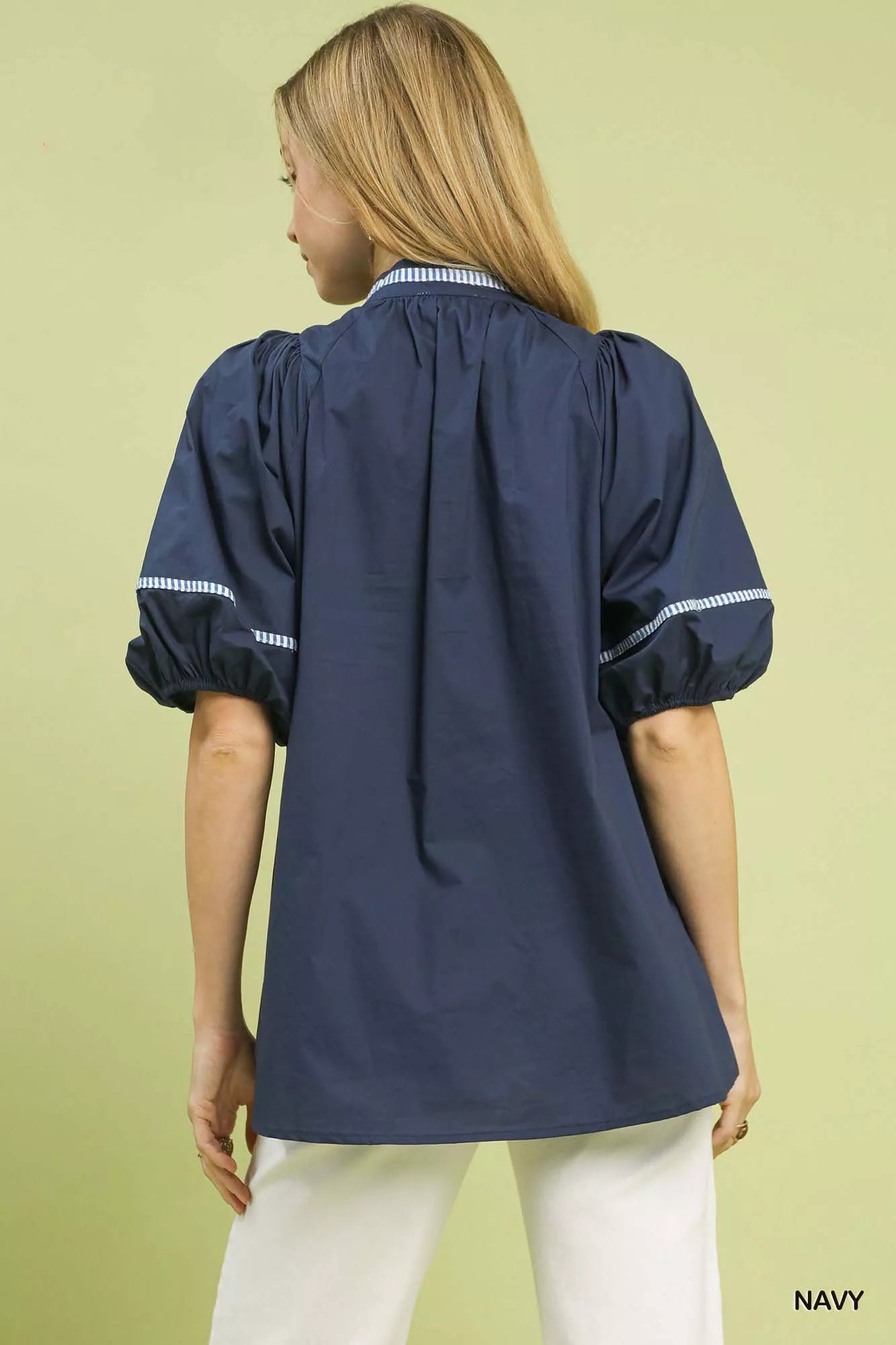 Umgee Embroidered Floral Puff Sleeve Top in - photo