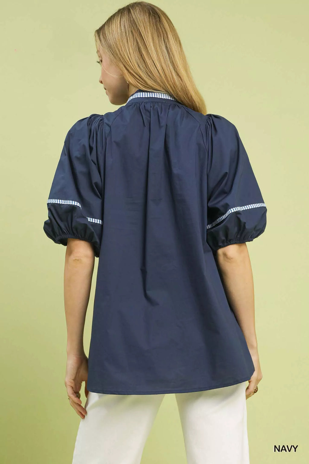 Umgee Embroidered Floral Puff Sleeve Top in - photo