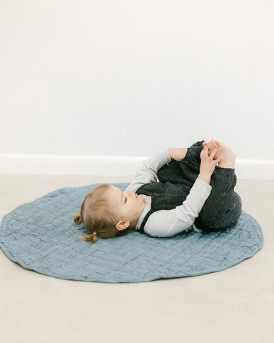 Stone Washed Linen Quilted Play Mat in - Baby & Toddler photo
