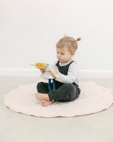 Stone Washed Linen Quilted Play Mat in - Baby & Toddler photo