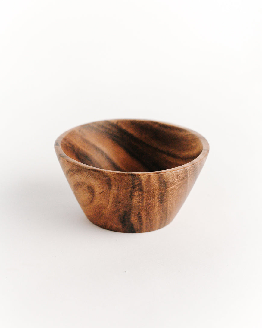 Acacia Wood Snack Serving Bowl