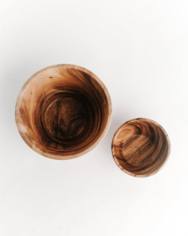 Acacia Wood Snack Serving Bowl