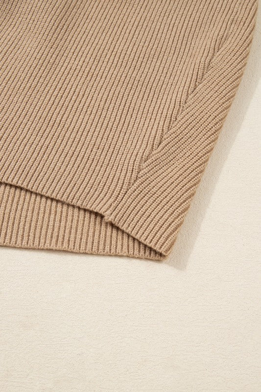 Zariah Embellished Keyhole Ribbed Sweater in - photo