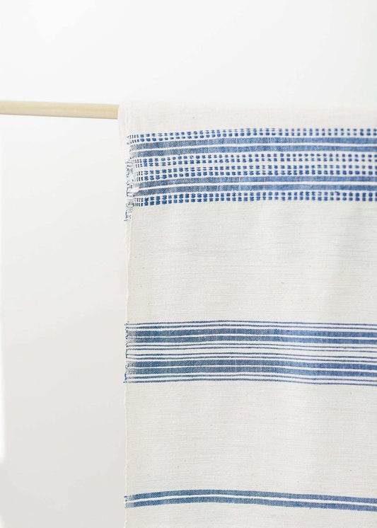 Aden Fabric Yardage - Natural with Blue in - Fabric photo
