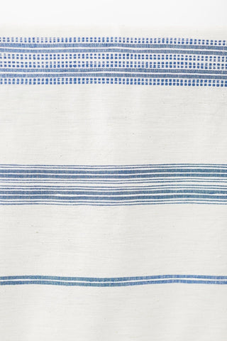 Aden Fabric Yardage - Natural with Blue - SwagglyLife Home & Fashion
